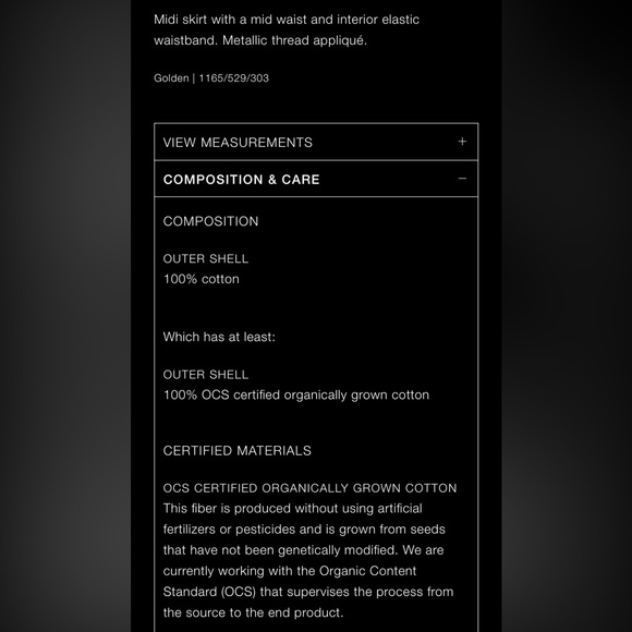 Zara Metallic Thread Rustic Ivory Knit Midi Skirt | Small | Stunning | NWT - Picture 9 of 9